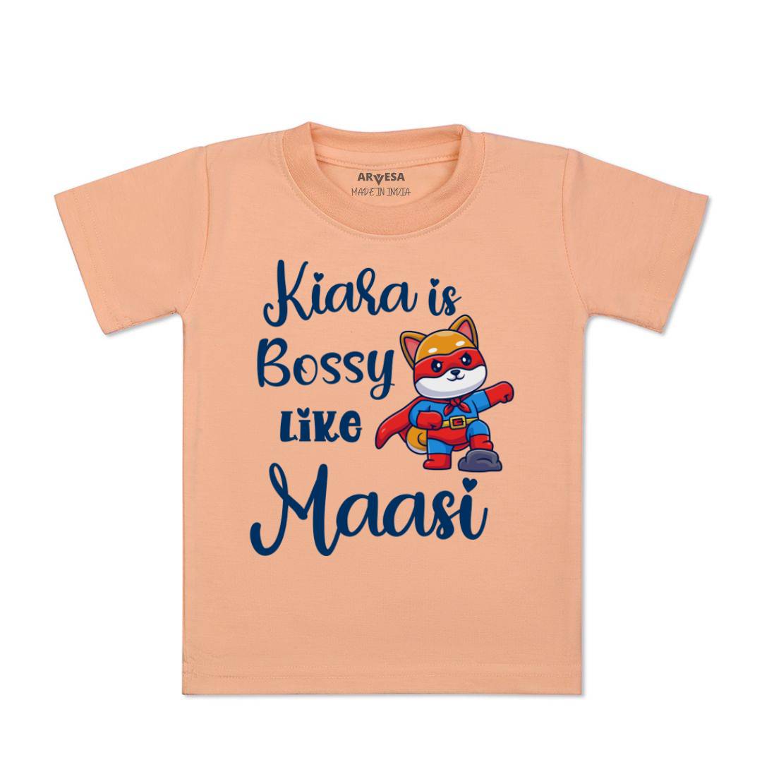 Arvesa Bossy Like My Maasi Baby Boy & Girl Dress