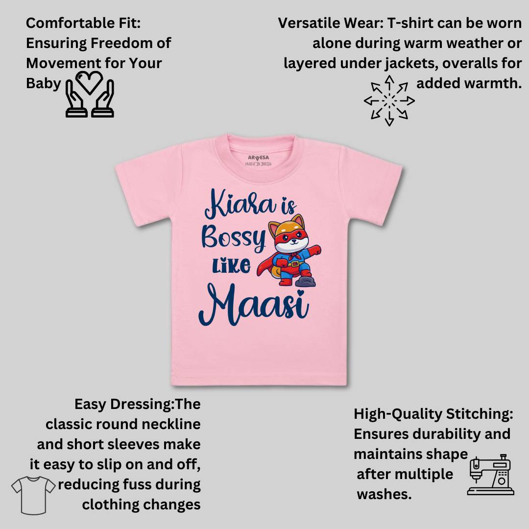 Arvesa Bossy Like My Maasi Baby Boy & Girl Dress