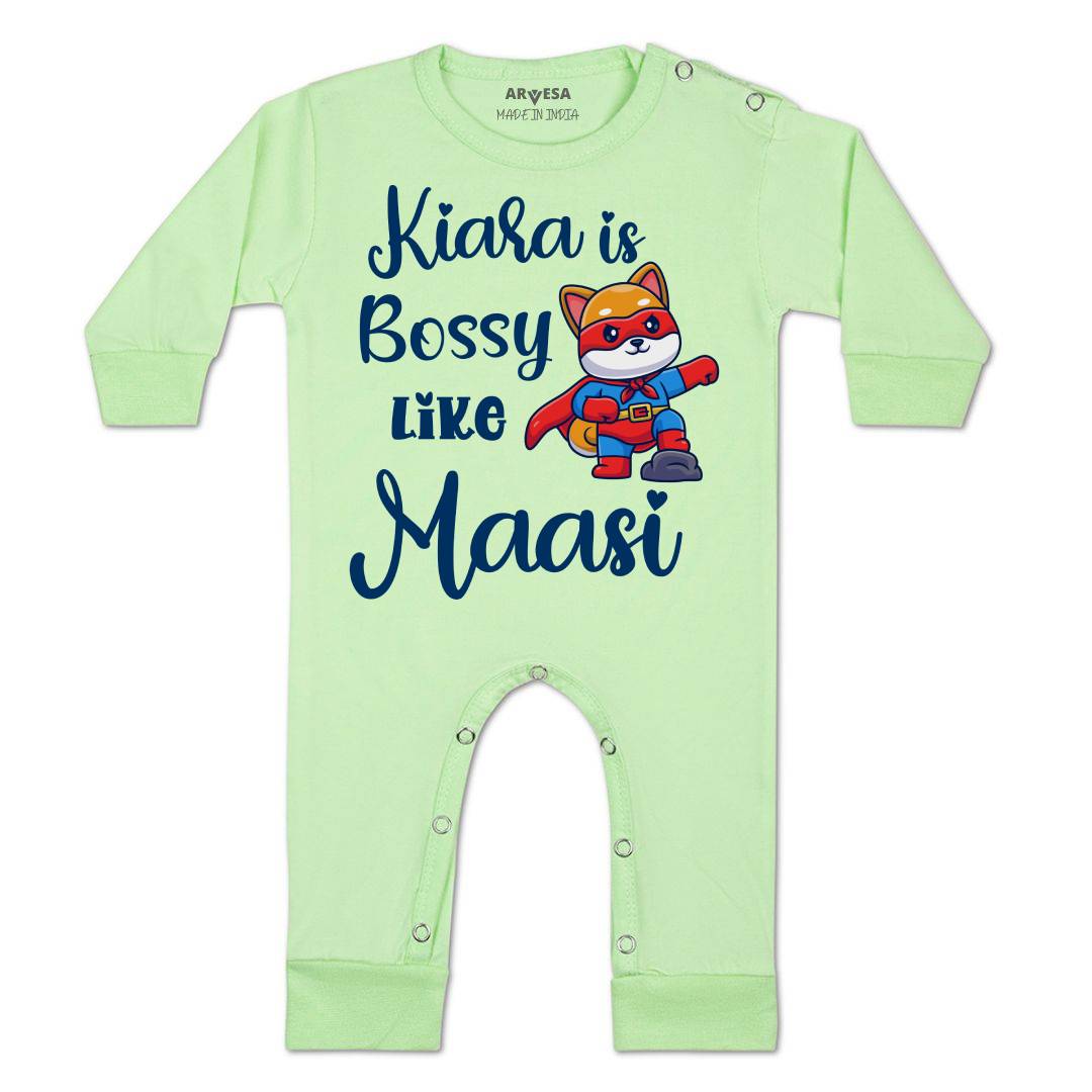 Arvesa Bossy Like My Maasi Baby Boy & Girl Dress