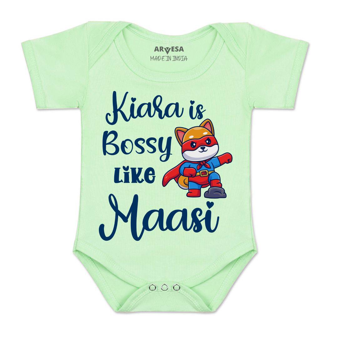 Arvesa Bossy Like My Maasi Baby Boy & Girl Dress
