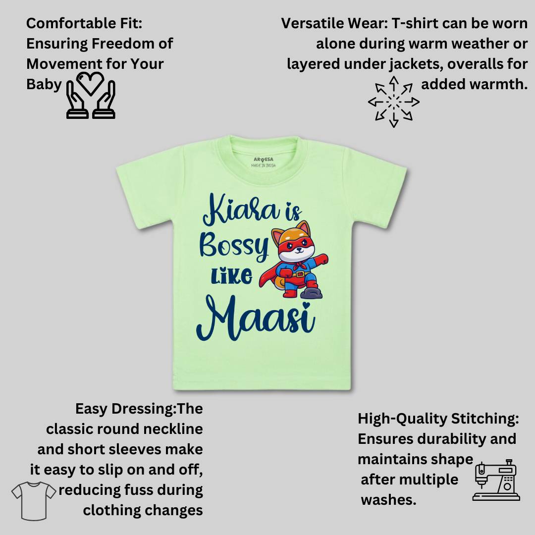 Arvesa Bossy Like My Maasi Baby Boy & Girl Dress