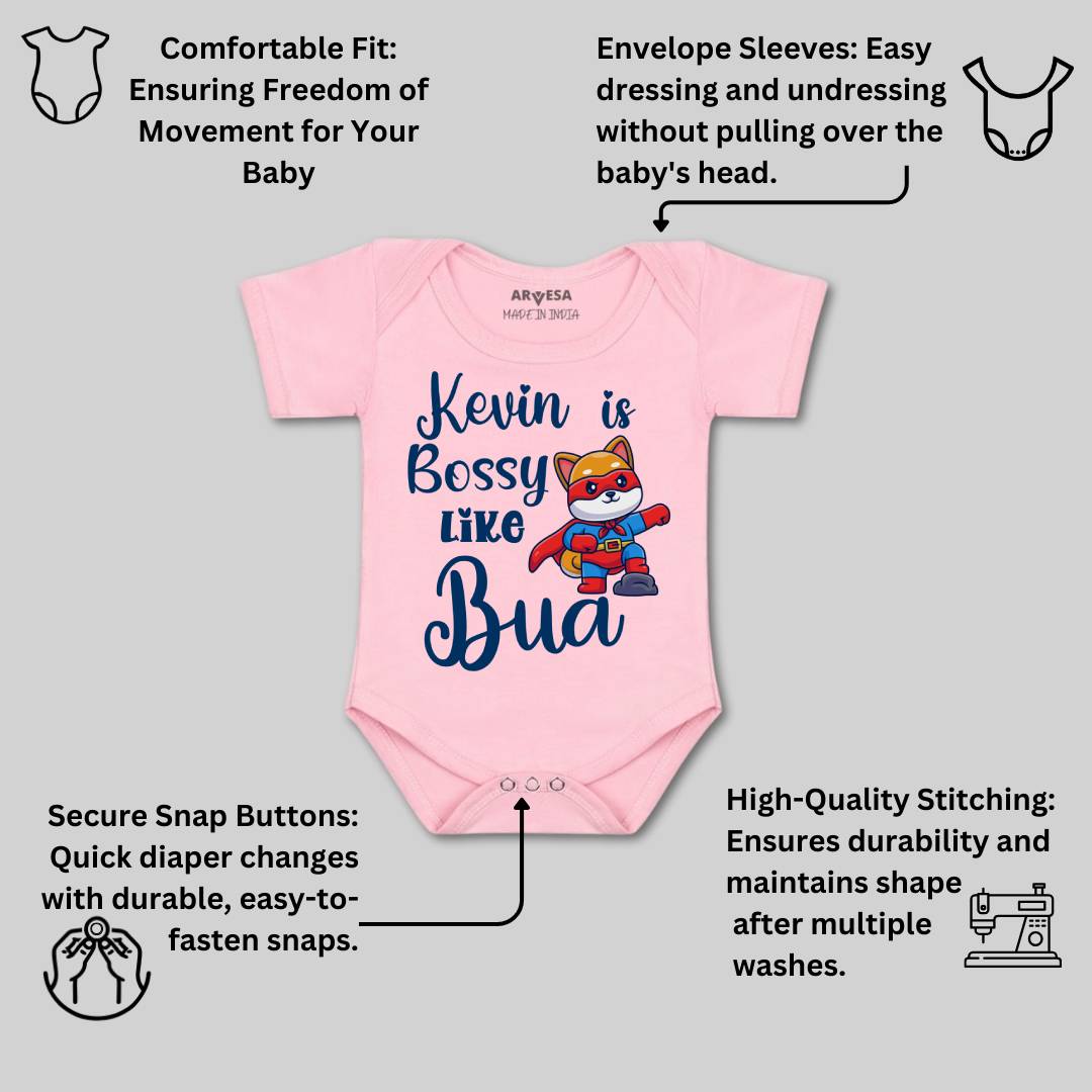 Arvesa Bossy Like My Bua Baby Boy & Girl Dress