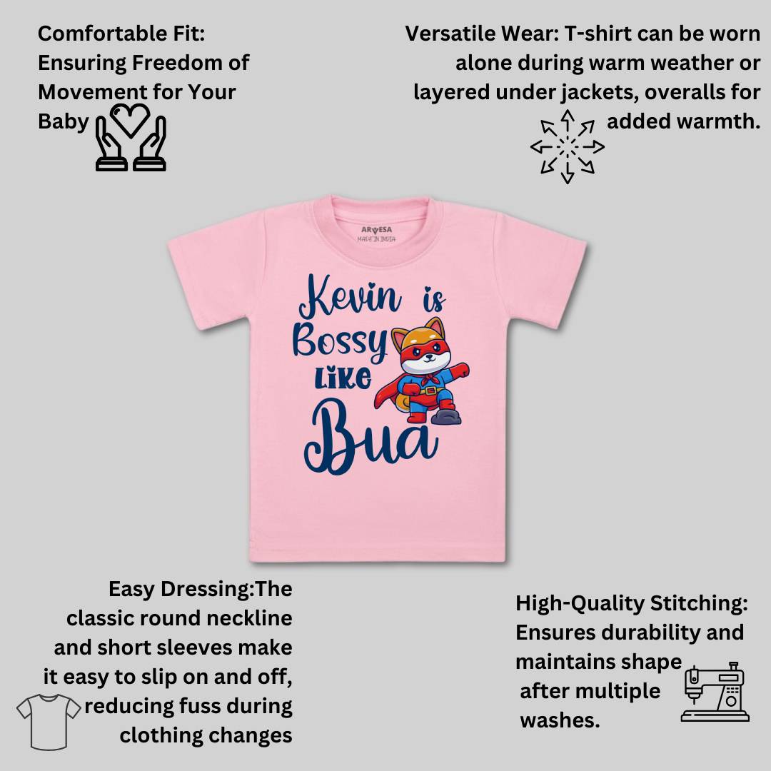 Arvesa Bossy Like My Bua Baby Boy & Girl Dress