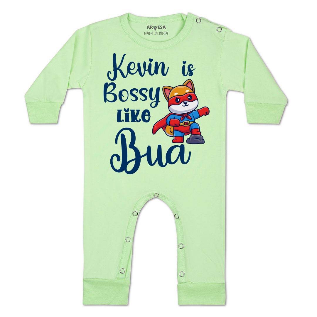 Arvesa Bossy Like My Bua Baby Boy & Girl Dress