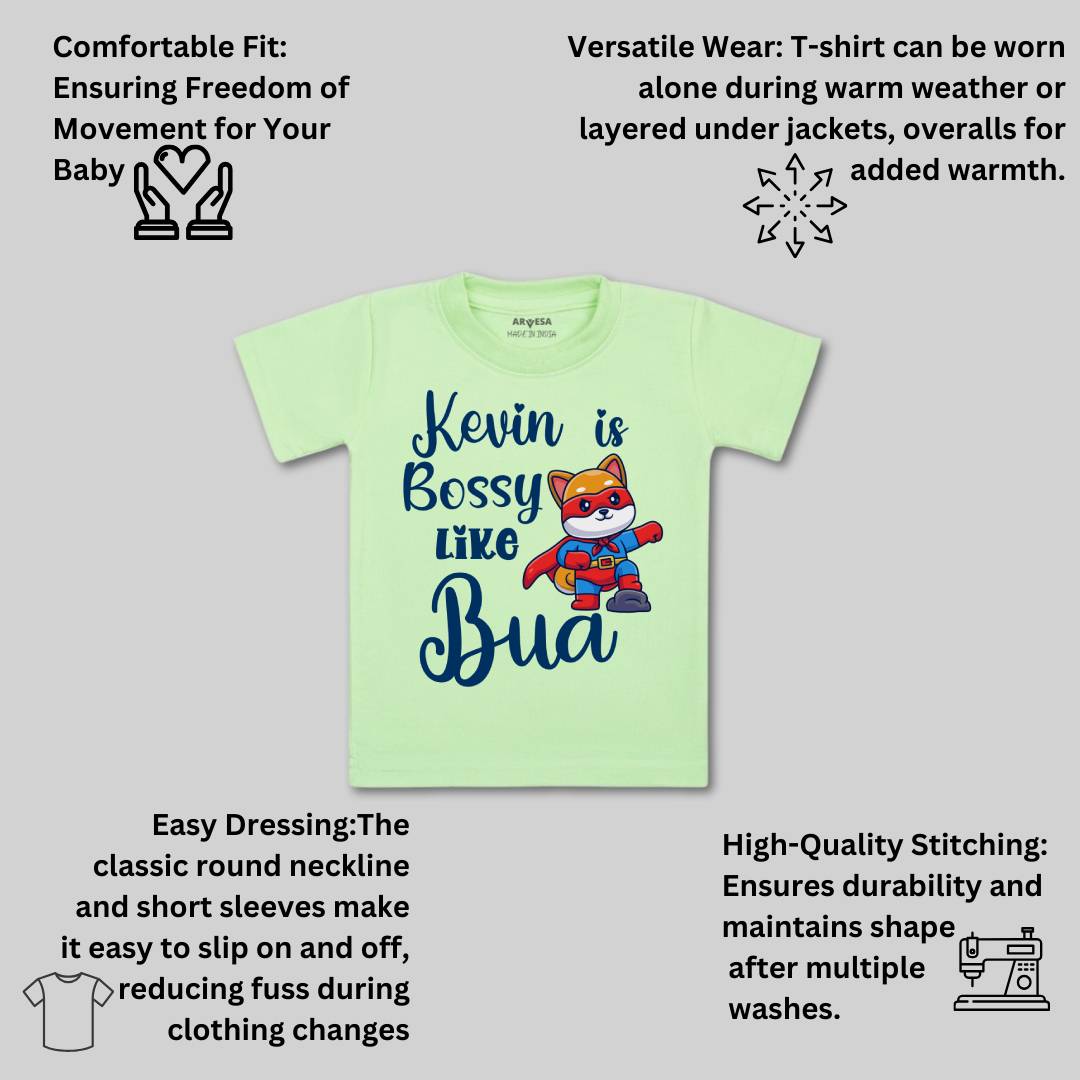Arvesa Bossy Like My Bua Baby Boy & Girl Dress