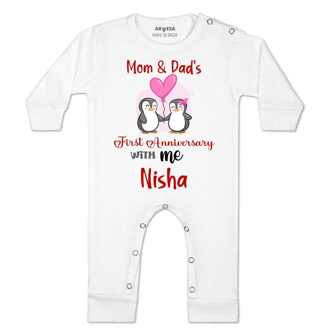 Arvesa Mom & Dad Anniversary With Me Baby Boy & Girl Dress