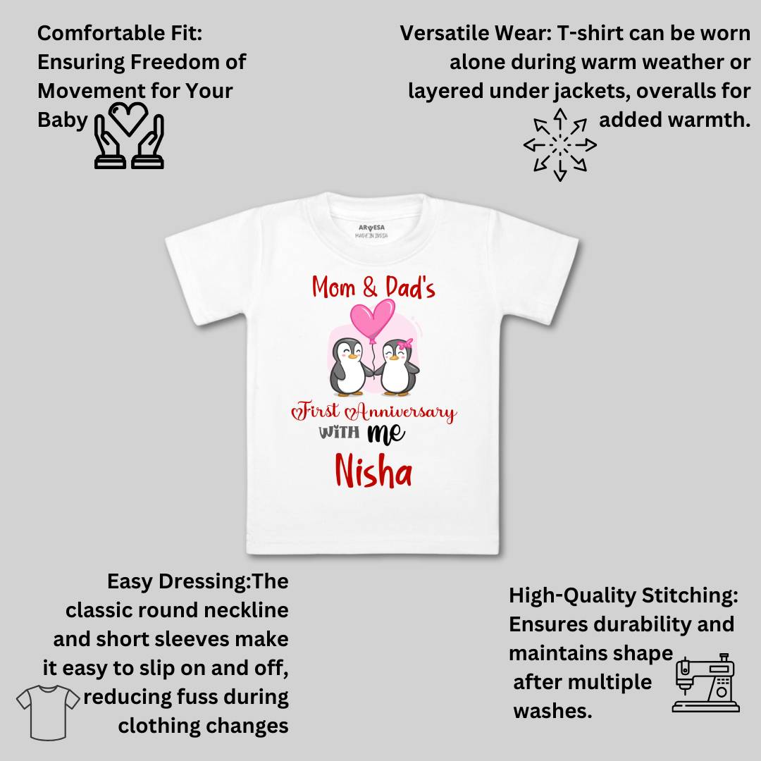 Arvesa Mom & Dad Anniversary With Me Baby Boy & Girl Dress