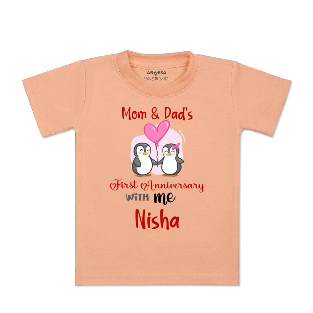 Arvesa Mom & Dad Anniversary With Me Baby Boy & Girl Dress
