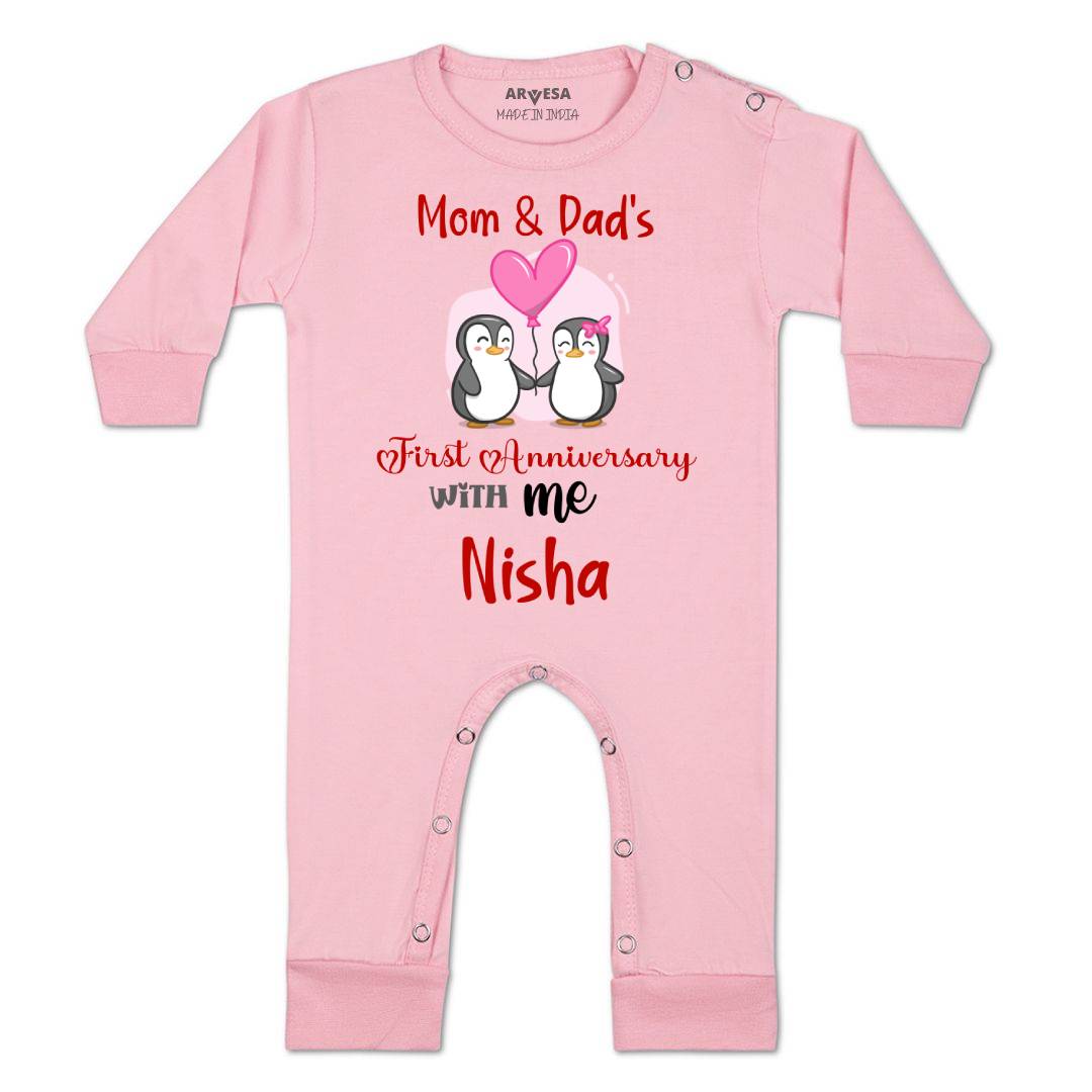 Arvesa Mom & Dad Anniversary With Me Baby Boy & Girl Dress