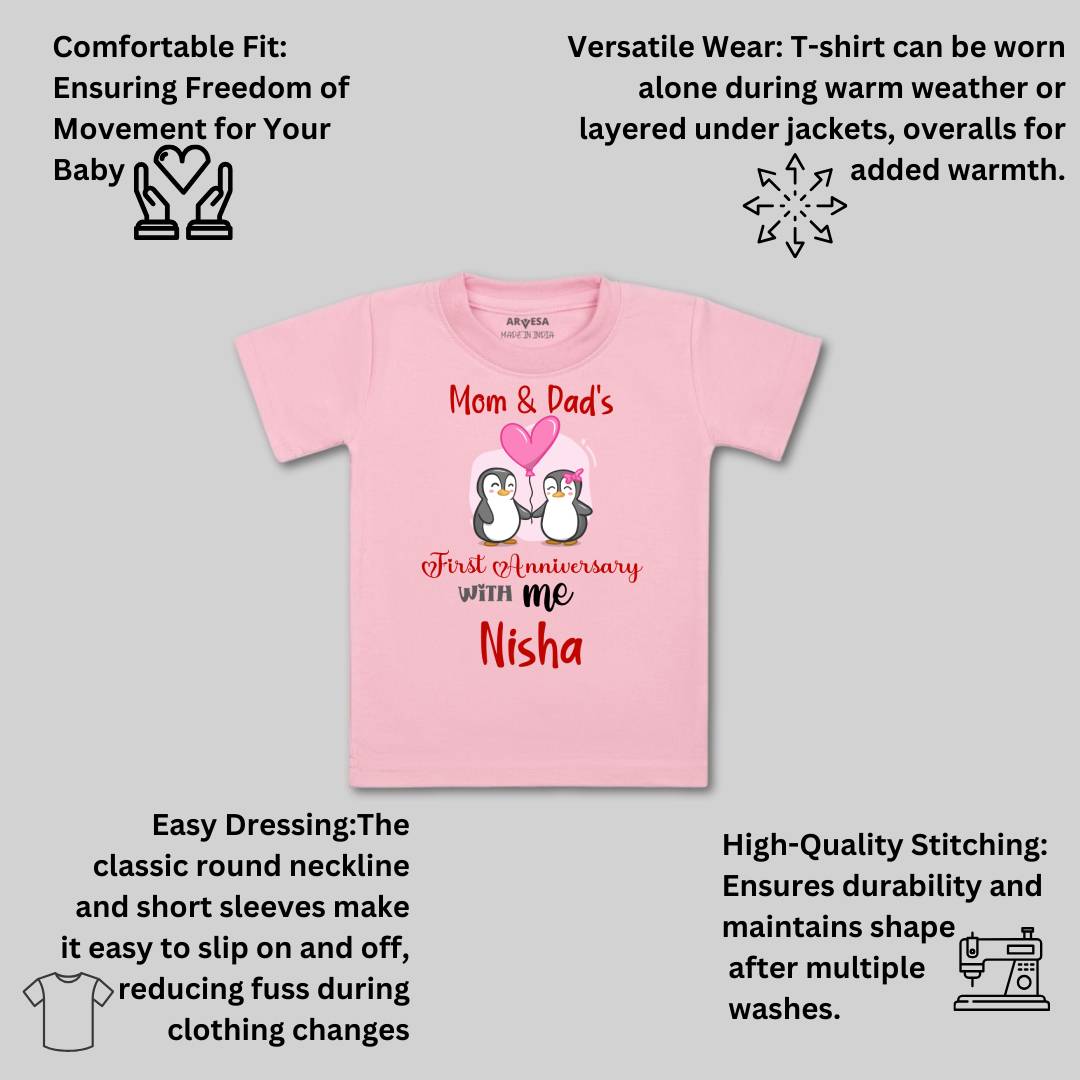 Arvesa Mom & Dad Anniversary With Me Baby Boy & Girl Dress