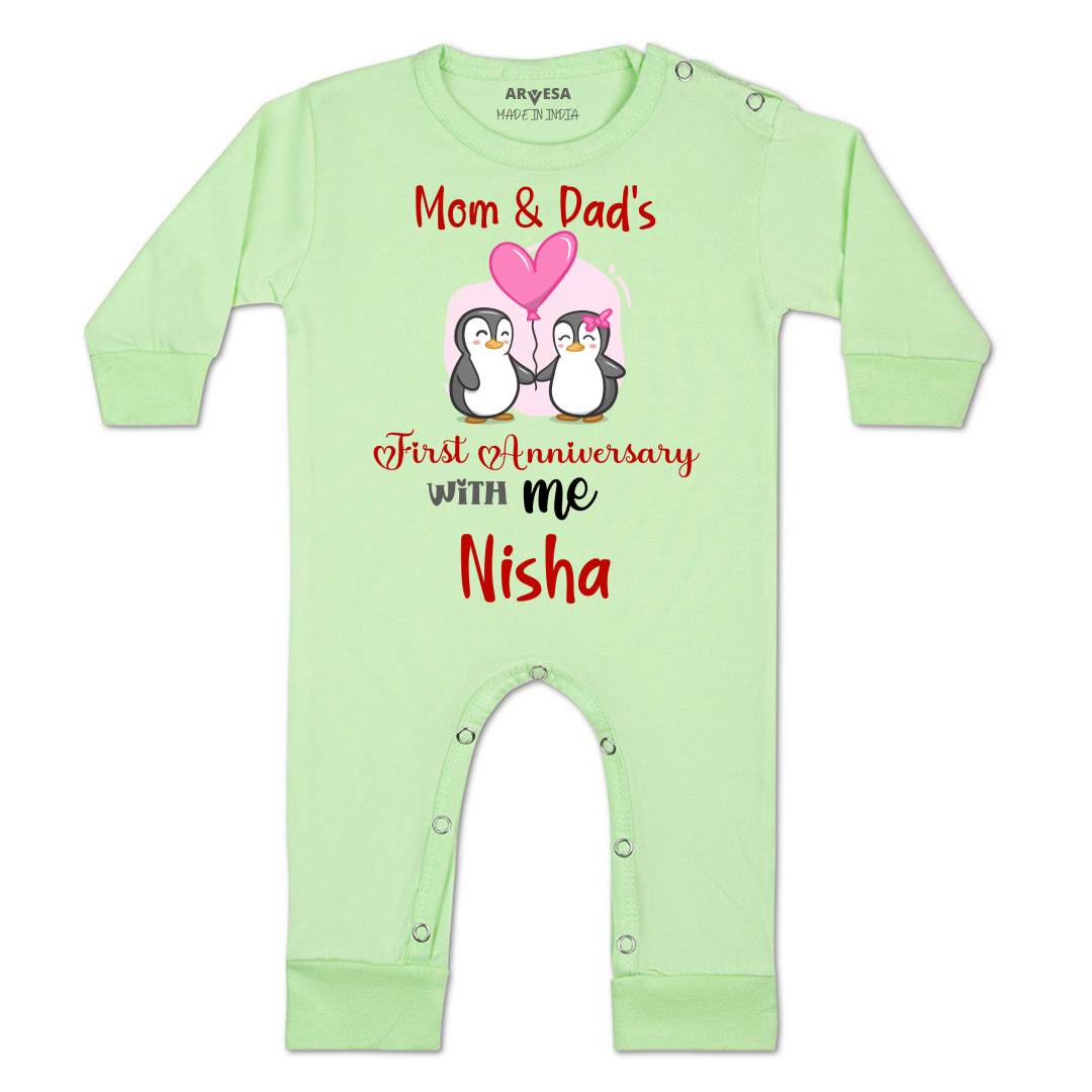 Arvesa Mom & Dad Anniversary With Me Baby Boy & Girl Dress