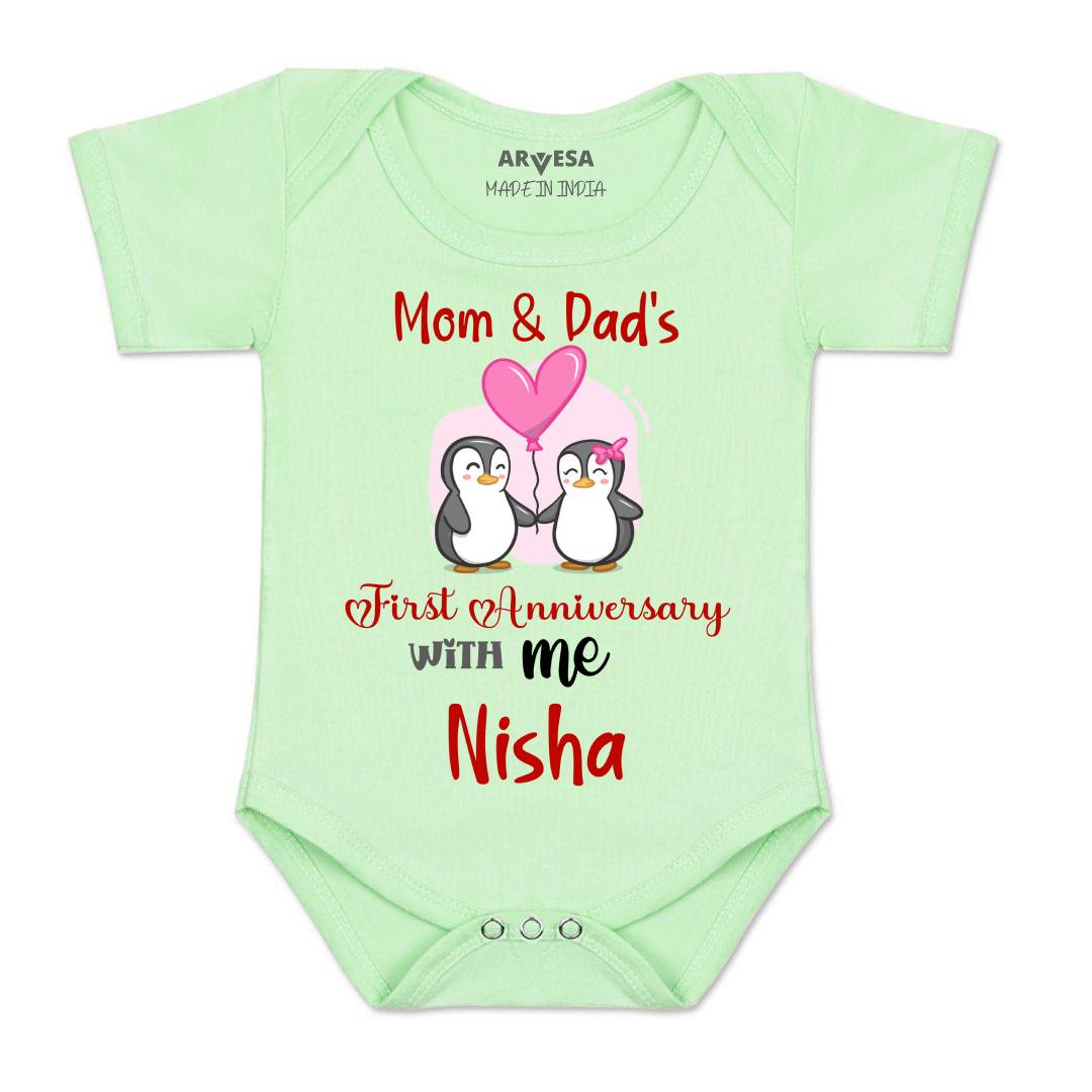 Arvesa Mom & Dad Anniversary With Me Baby Boy & Girl Dress