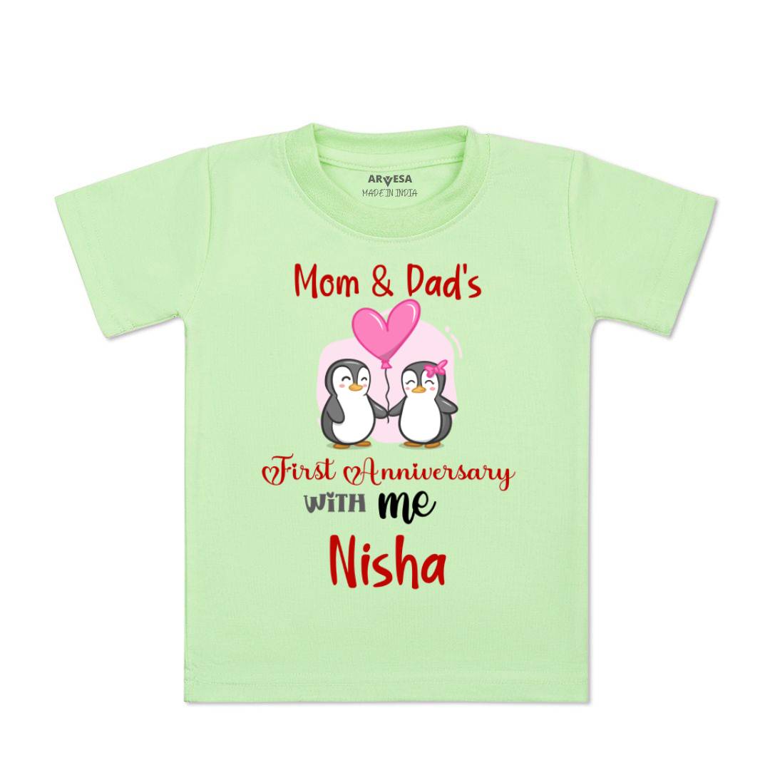 Arvesa Mom & Dad Anniversary With Me Baby Boy & Girl Dress