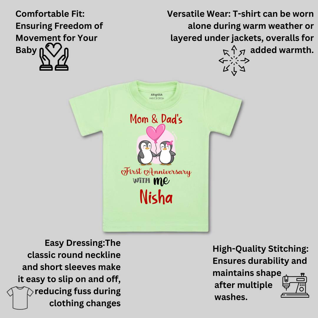 Arvesa Mom & Dad Anniversary With Me Baby Boy & Girl Dress