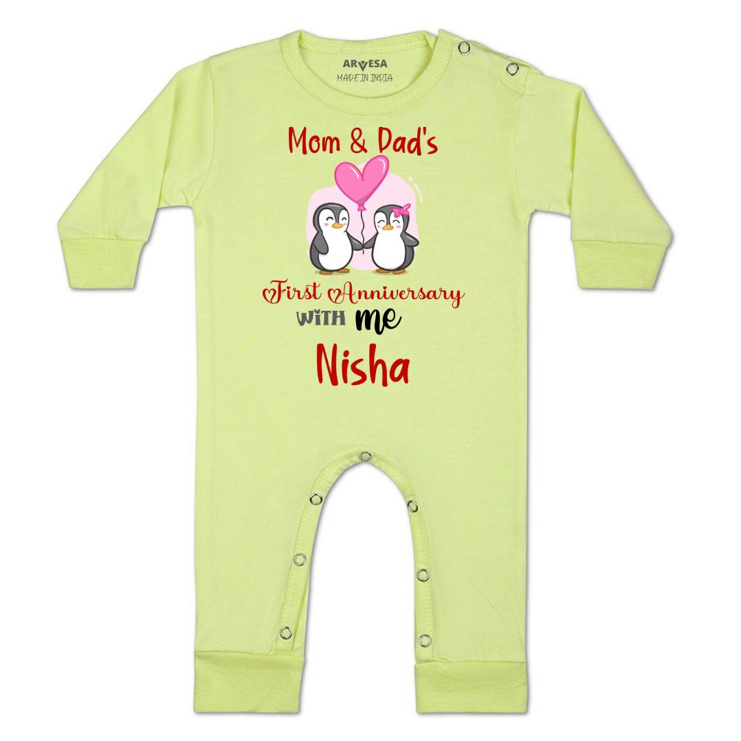 Arvesa Mom & Dad Anniversary With Me Baby Boy & Girl Dress