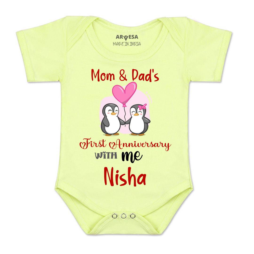 Arvesa Mom & Dad Anniversary With Me Baby Boy & Girl Dress
