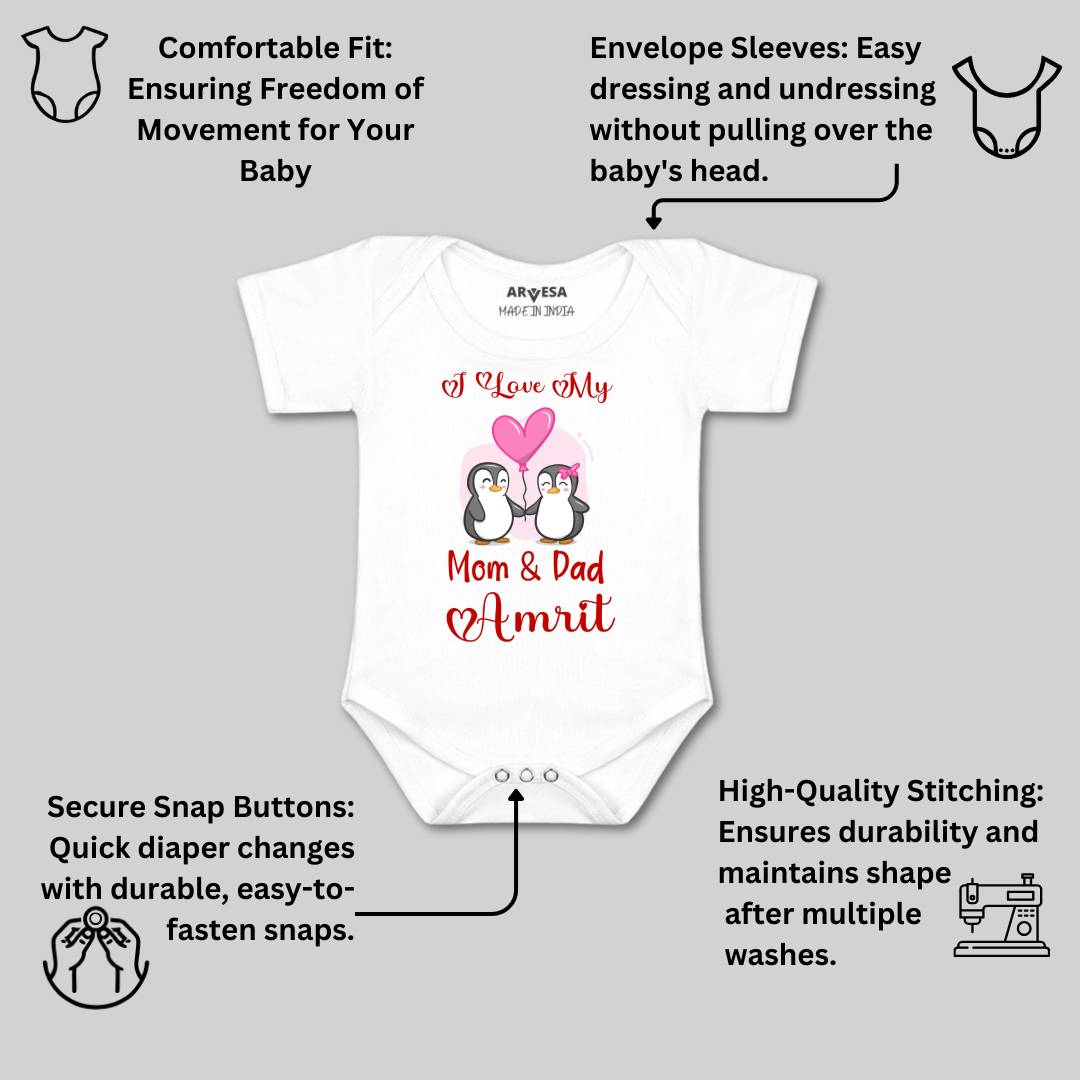 Arvesa I love My Mom and Dad Baby Boy & Girl Dress