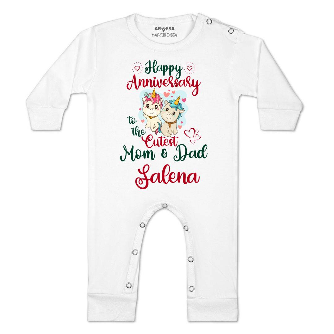 Arvesa Happy Anniversary Mom & Dad Baby Boy & Girl Dress