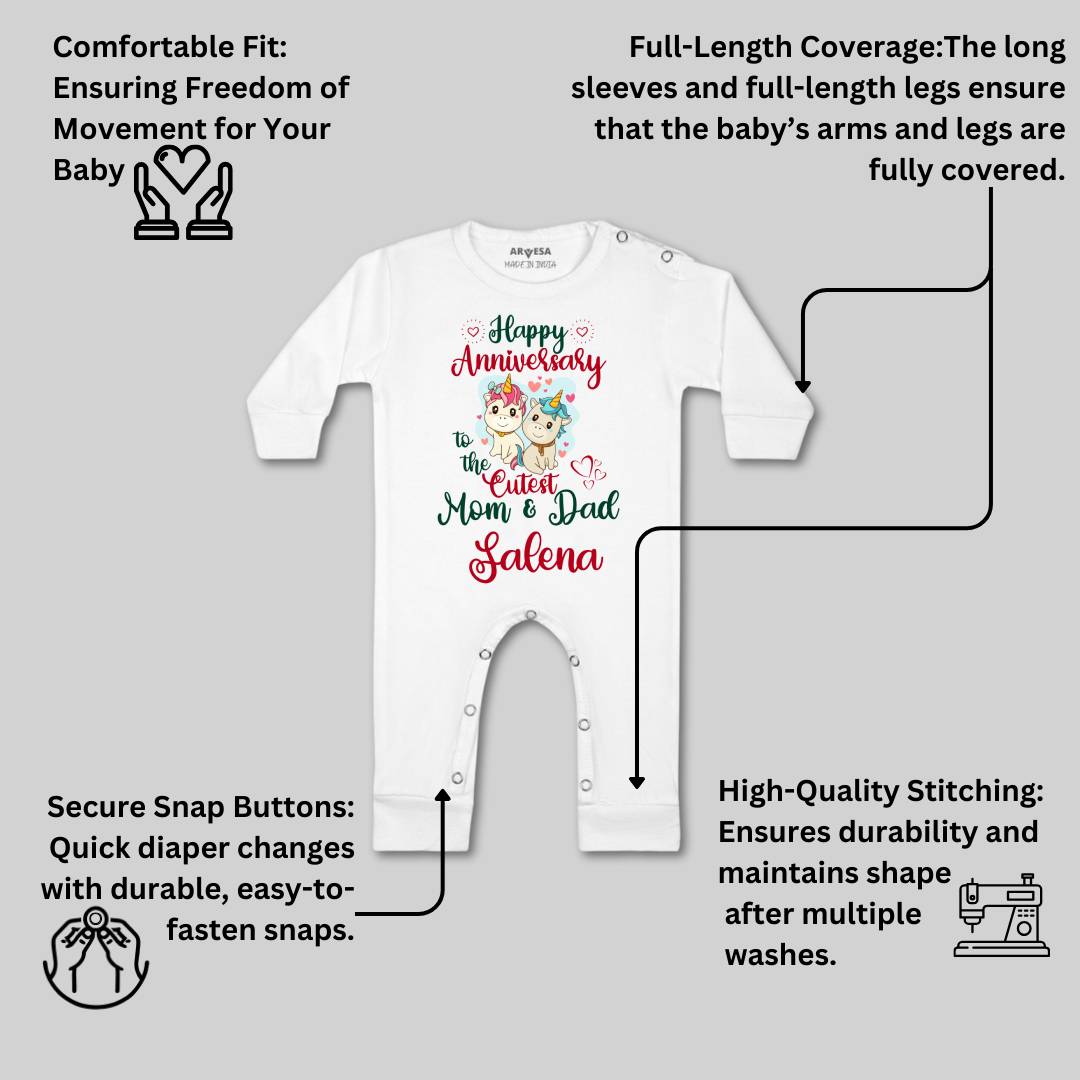 Arvesa Happy Anniversary Mom & Dad Baby Boy & Girl Dress