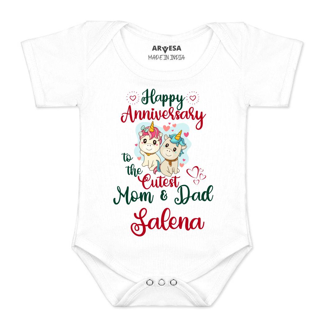 Arvesa Happy Anniversary Mom & Dad Baby Boy & Girl Dress