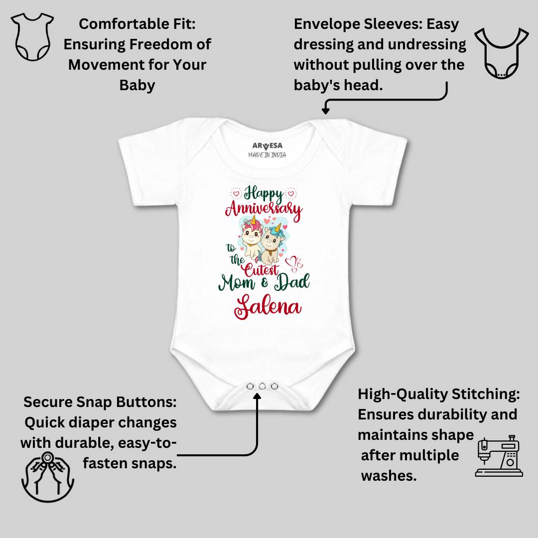 Arvesa Happy Anniversary Mom & Dad Baby Boy & Girl Dress
