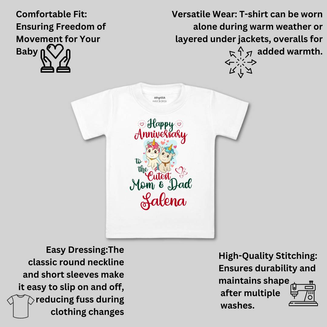 Arvesa Happy Anniversary Mom & Dad Baby Boy & Girl Dress
