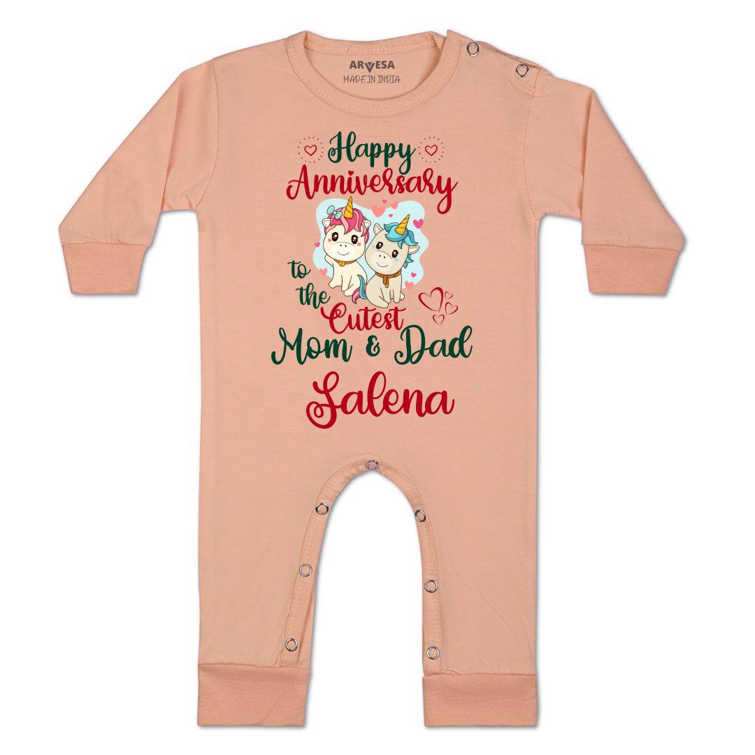 Arvesa Happy Anniversary Mom & Dad Baby Boy & Girl Dress