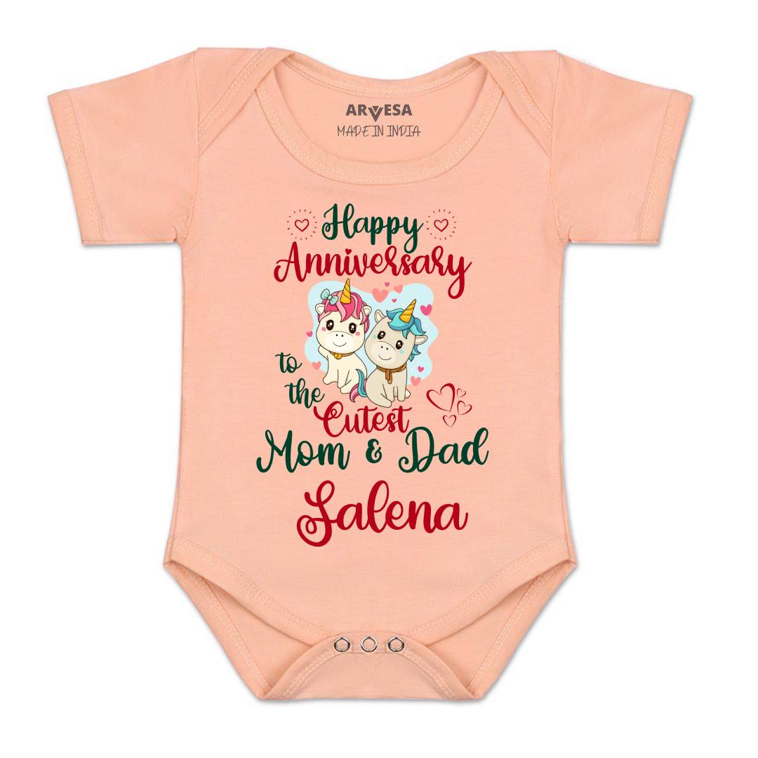 Arvesa Happy Anniversary Mom & Dad Baby Boy & Girl Dress