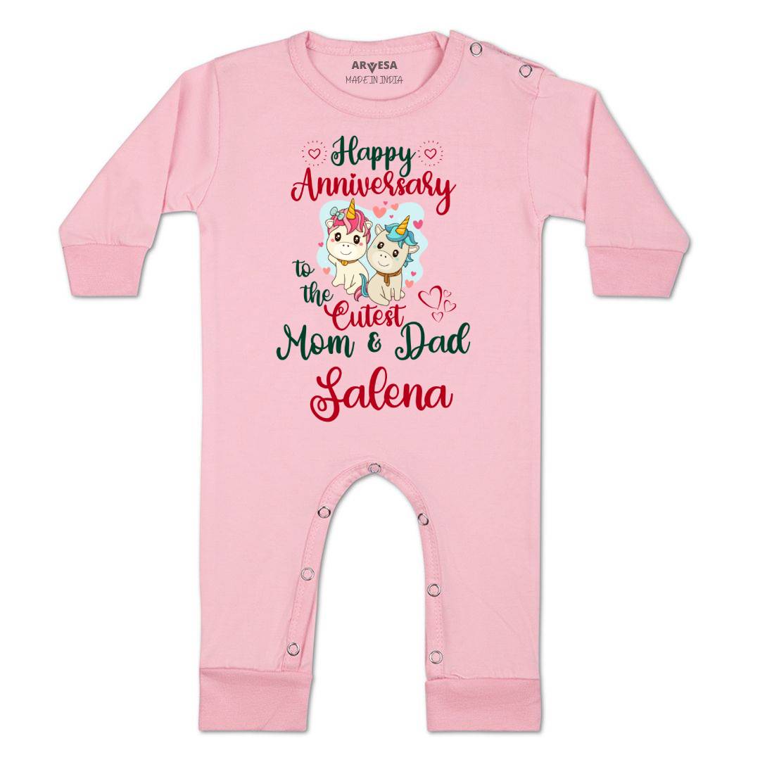 Arvesa Happy Anniversary Mom & Dad Baby Boy & Girl Dress