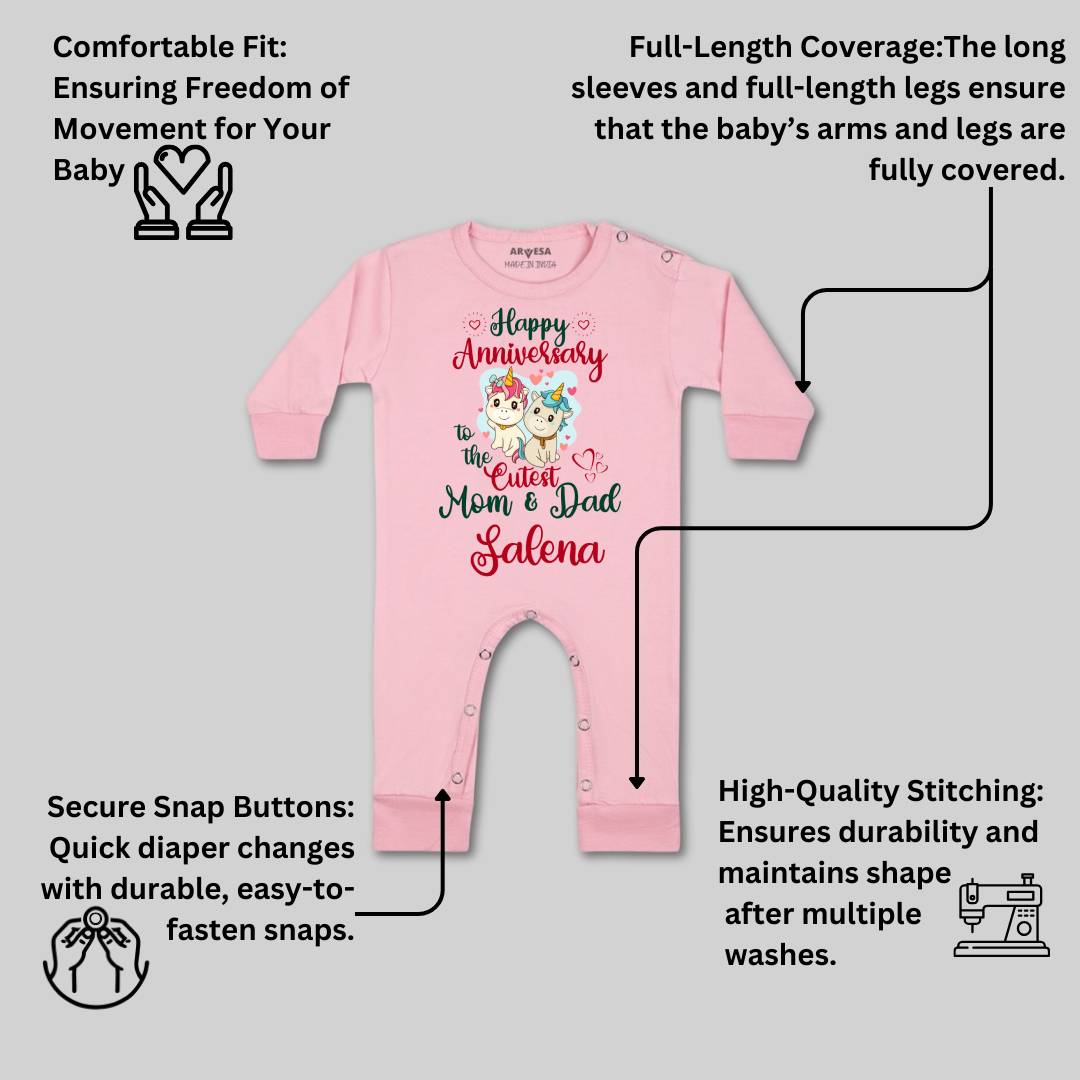 Arvesa Happy Anniversary Mom & Dad Baby Boy & Girl Dress