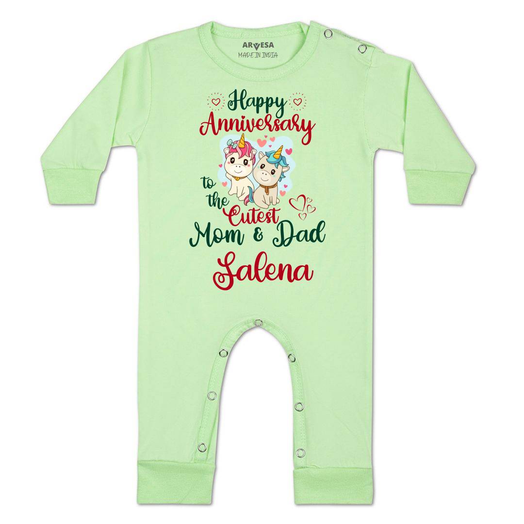 Arvesa Happy Anniversary Mom & Dad Baby Boy & Girl Dress