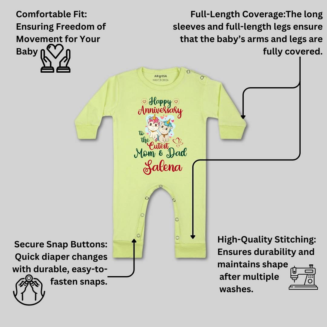 Arvesa Happy Anniversary Mom & Dad Baby Boy & Girl Dress