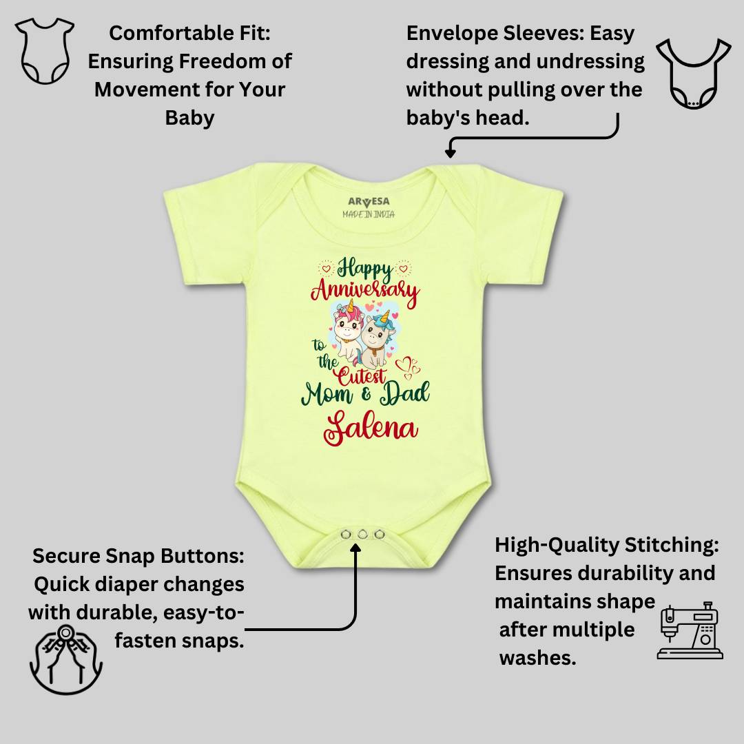 Arvesa Happy Anniversary Mom & Dad Baby Boy & Girl Dress
