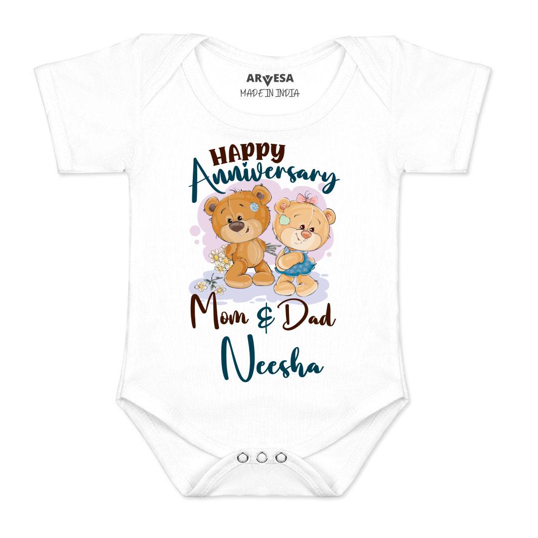 Arvesa Happy Anniversary Mom & Dad Baby Boy & Girl Dress