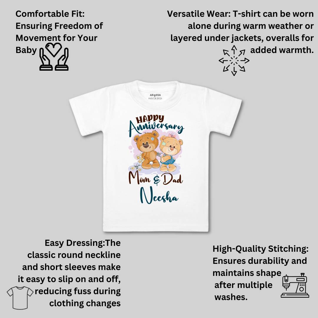 Arvesa Happy Anniversary Mom & Dad Baby Boy & Girl Dress