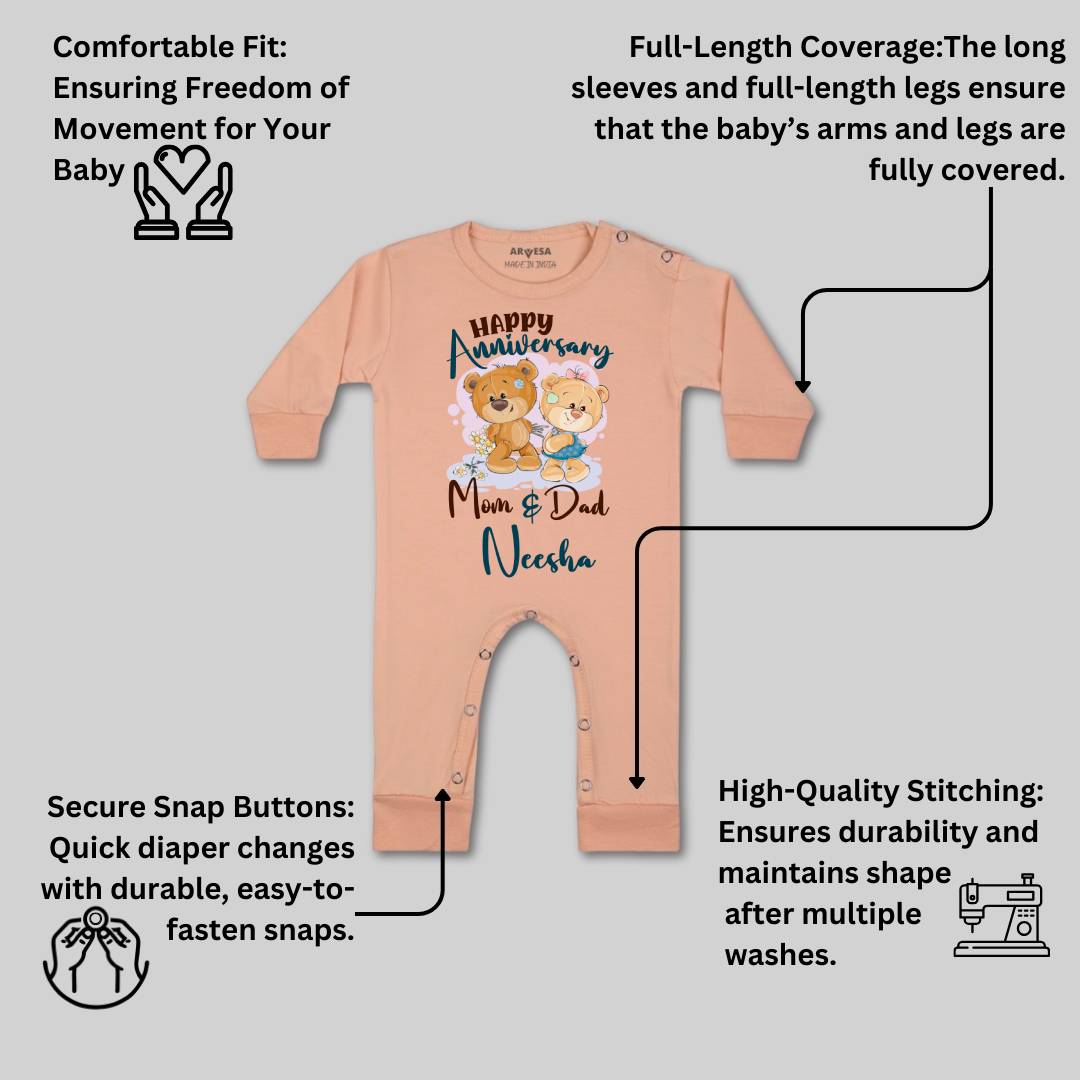 Arvesa Happy Anniversary Mom & Dad Baby Boy & Girl Dress