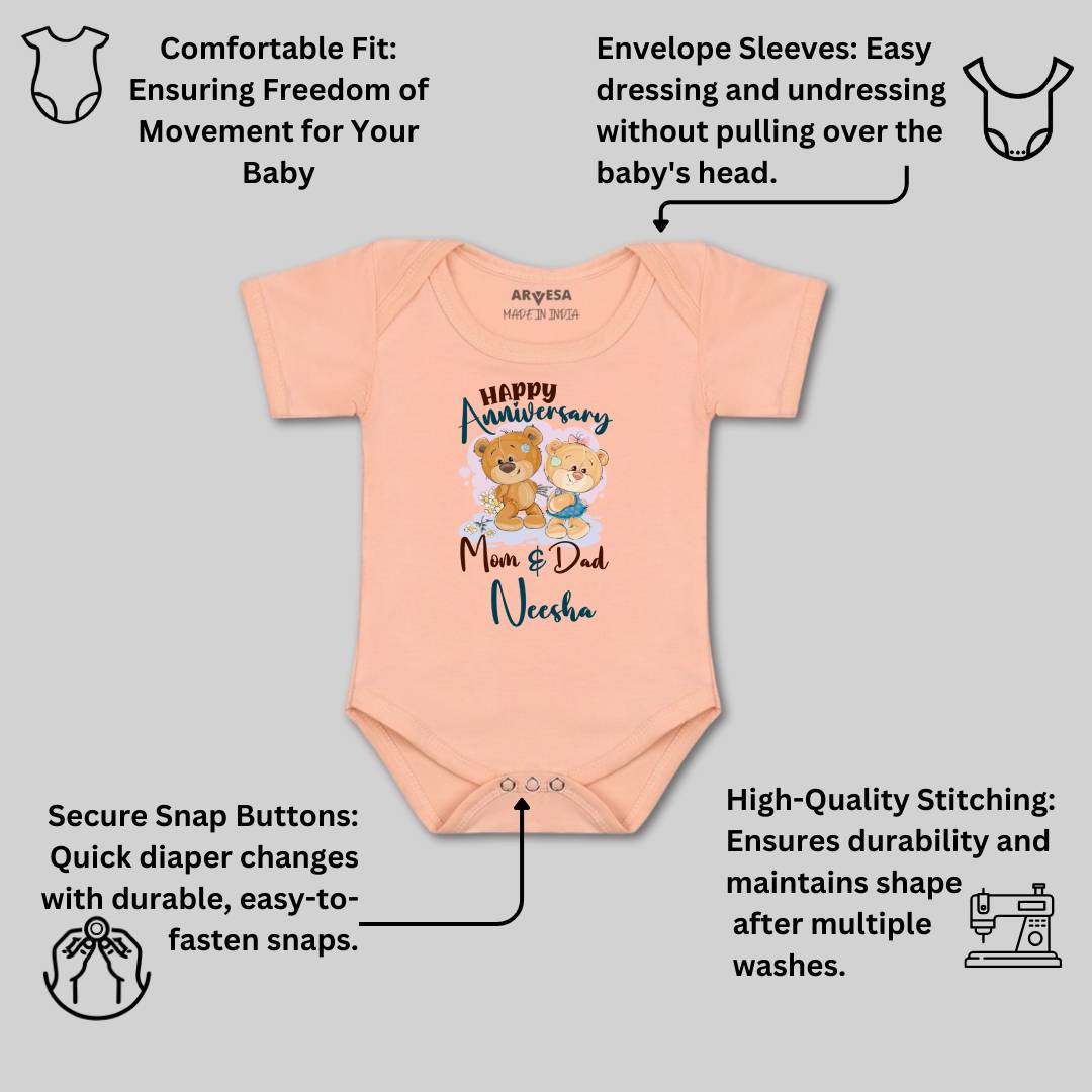 Arvesa Happy Anniversary Mom & Dad Baby Boy & Girl Dress