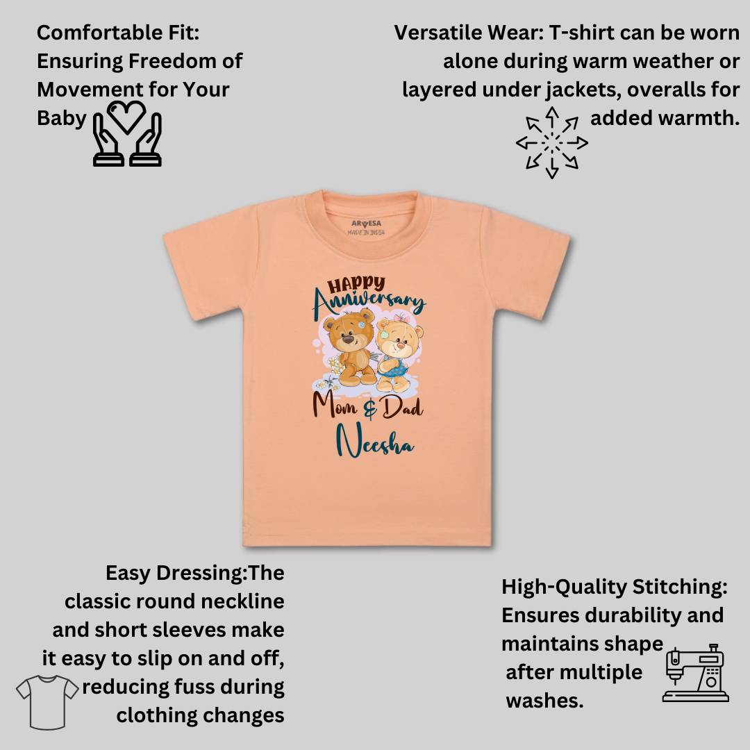 Arvesa Happy Anniversary Mom & Dad Baby Boy & Girl Dress