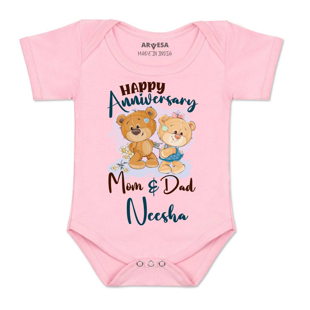Arvesa Happy Anniversary Mom & Dad Baby Boy & Girl Dress