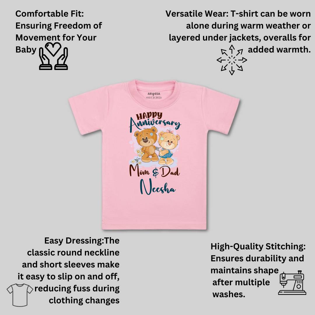Arvesa Happy Anniversary Mom & Dad Baby Boy & Girl Dress