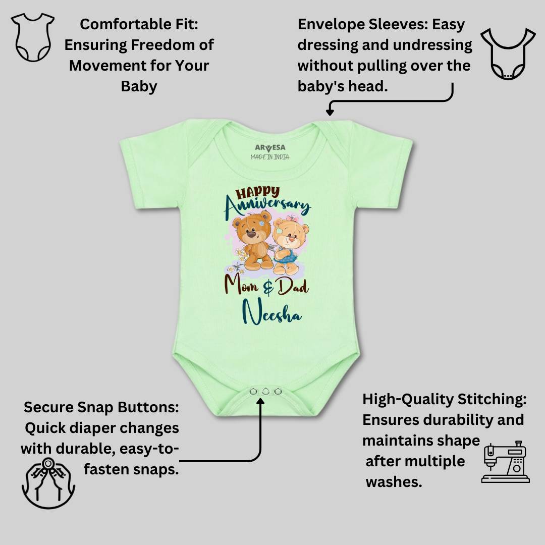 Arvesa Happy Anniversary Mom & Dad Baby Boy & Girl Dress