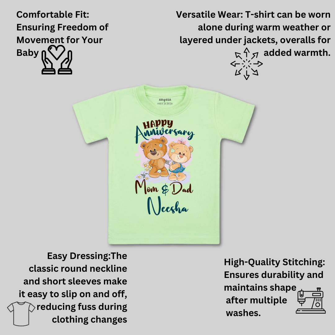 Arvesa Happy Anniversary Mom & Dad Baby Boy & Girl Dress