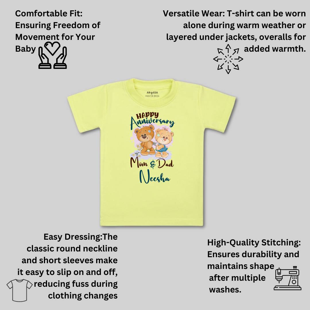 Arvesa Happy Anniversary Mom & Dad Baby Boy & Girl Dress