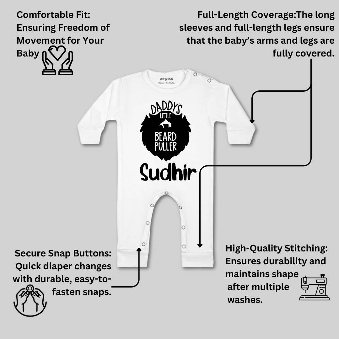 Arvesa Daddy Little Beard Puller Baby Boy & Girl Dress