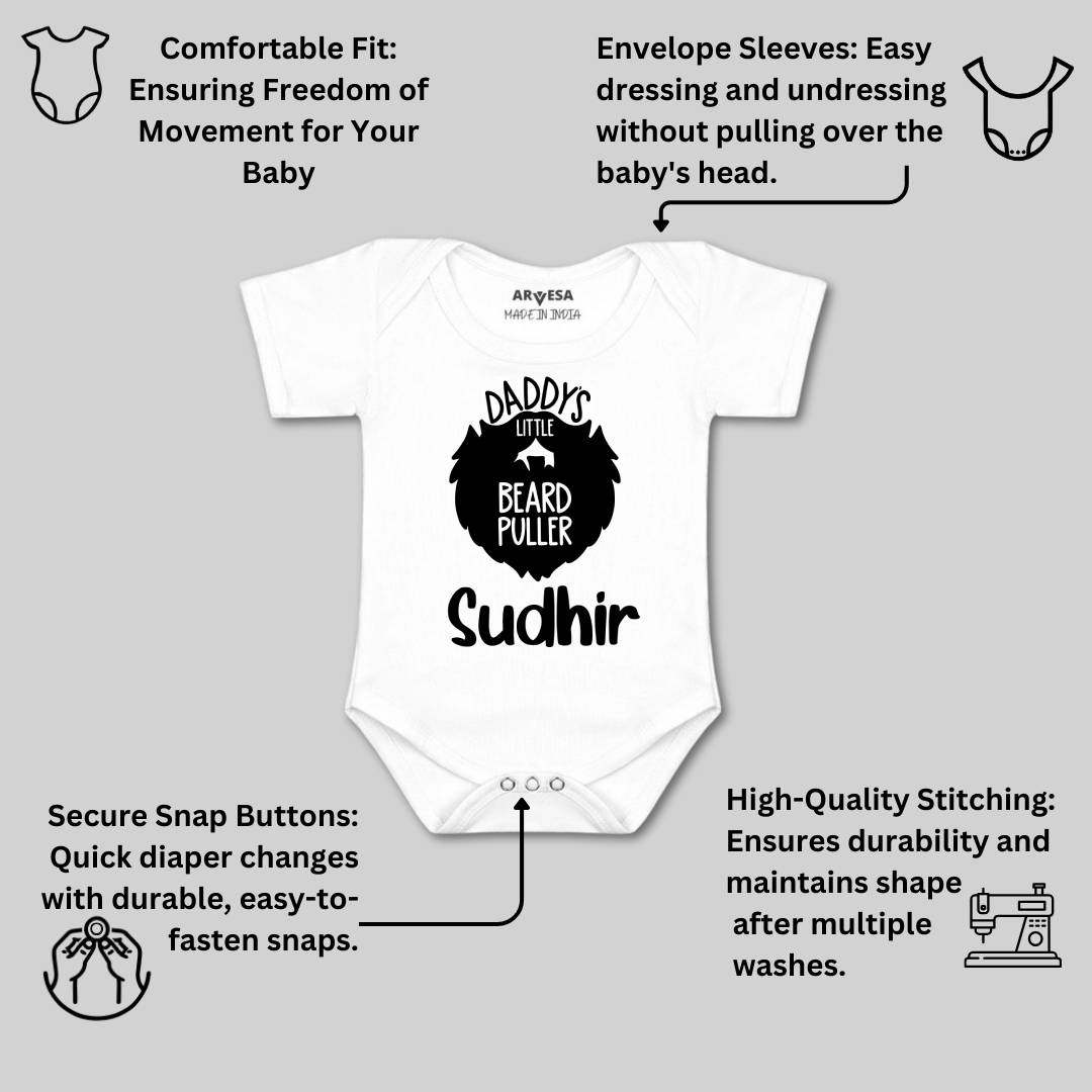 Arvesa Daddy Little Beard Puller Baby Boy & Girl Dress