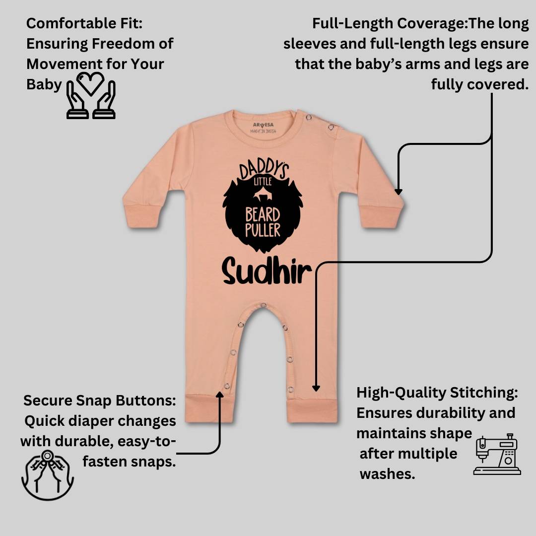 Arvesa Daddy Little Beard Puller Baby Boy & Girl Dress