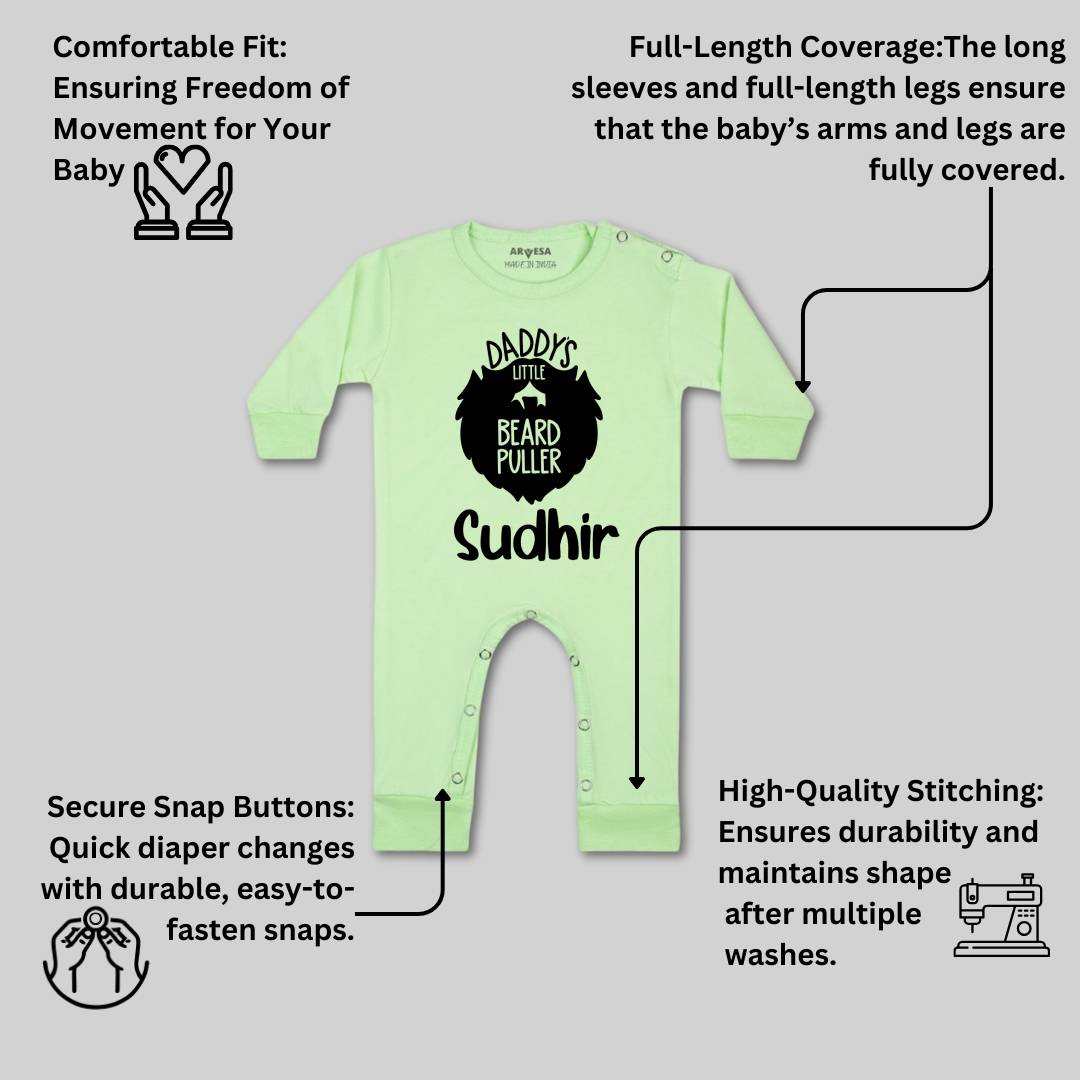 Arvesa Daddy Little Beard Puller Baby Boy & Girl Dress