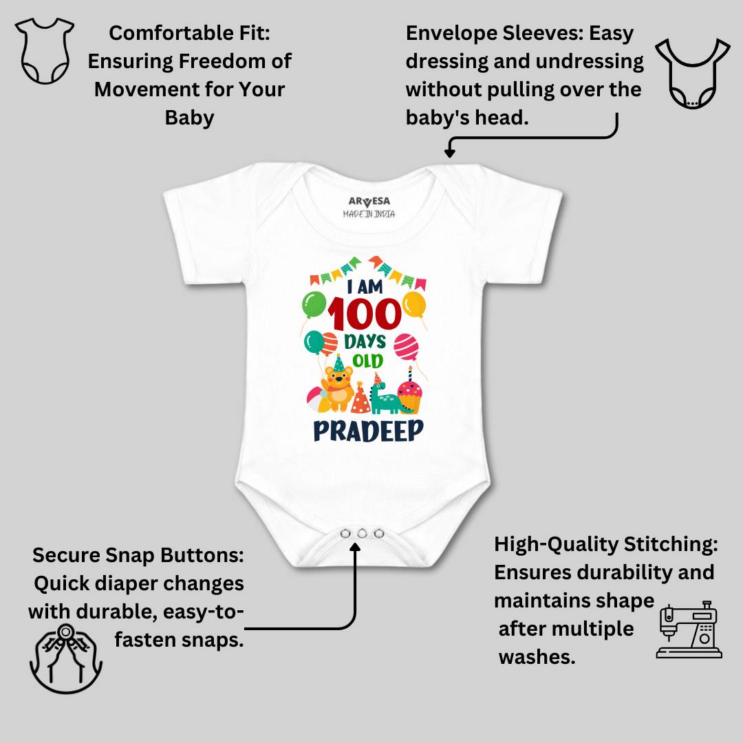 Arvesa 100 Days Birthday Baby Boy & Girl Dress
