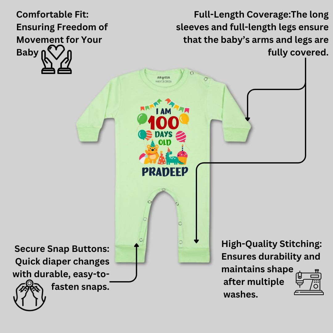 Arvesa 100 Days Birthday Baby Boy & Girl Dress
