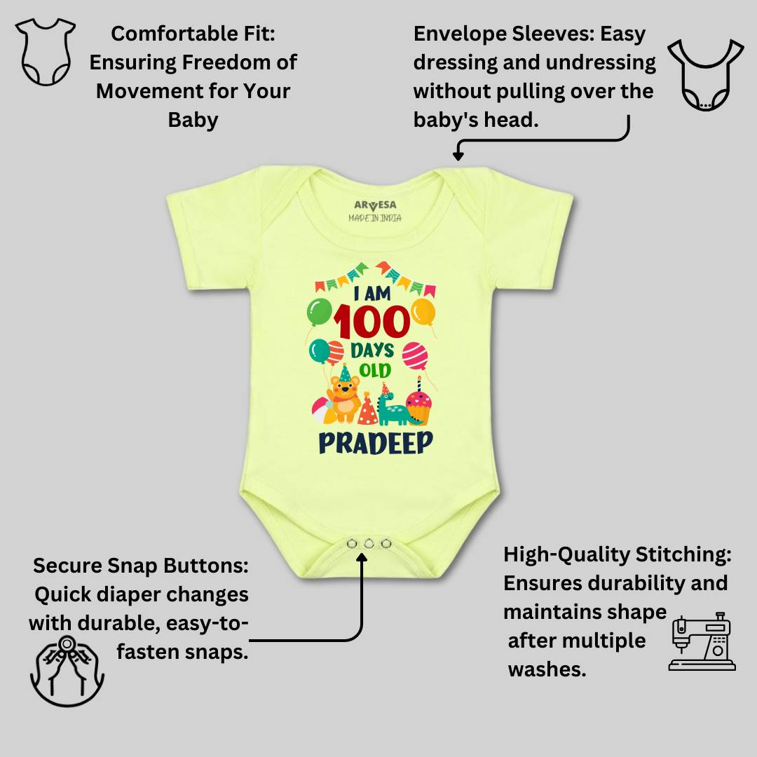 Arvesa 100 Days Birthday Baby Boy & Girl Dress